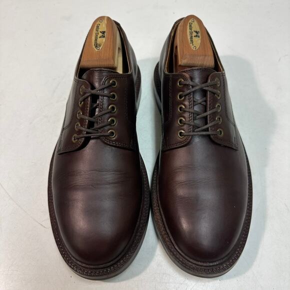 VERY GOOD Grant Stone Plain Toe Derby Crimson Chromexcel Brown Horween PTB 6 D - Picture 2 of 13